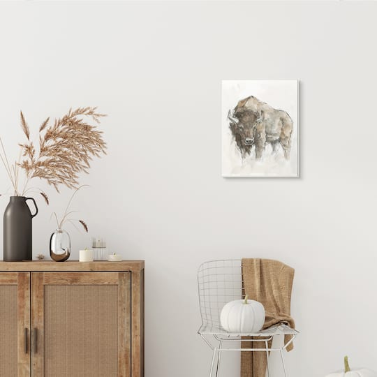 Stupell Industries Western American Buffalo Brown Country Animal Wood Wall Plaque